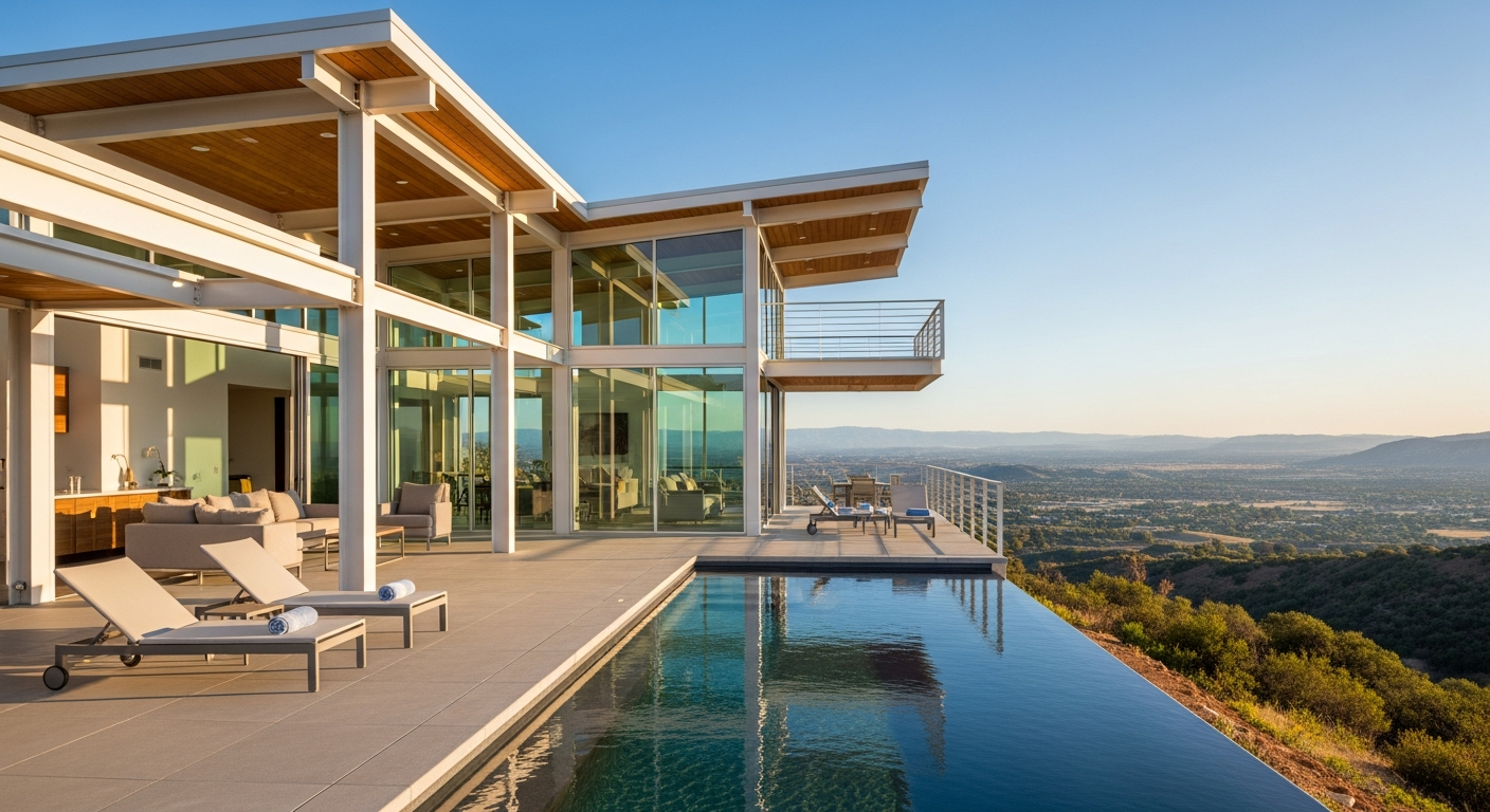 Retiro com piscina infinita